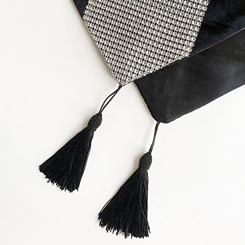 Black Rhinestone Tassel Table Runner 13x84 Inch Elegant Wedding Party Decor Variation of THIS listing