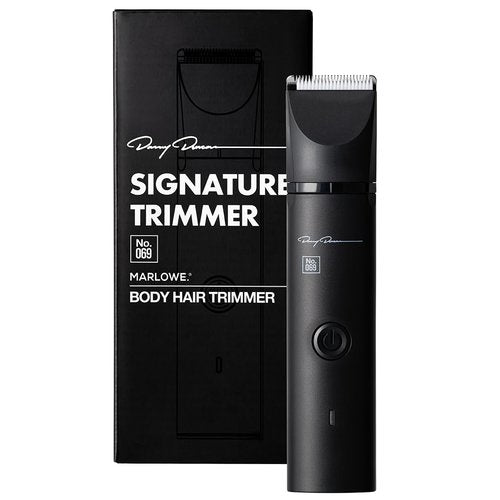 MARLOWE. No. 069 Hair Trimmer for Men, Signature Body Hair Trimmer, Lightweight, Waterproof Personal Groomer with Detachable Stainless Steel & Ceramic Blades, Rechargeable Battery
