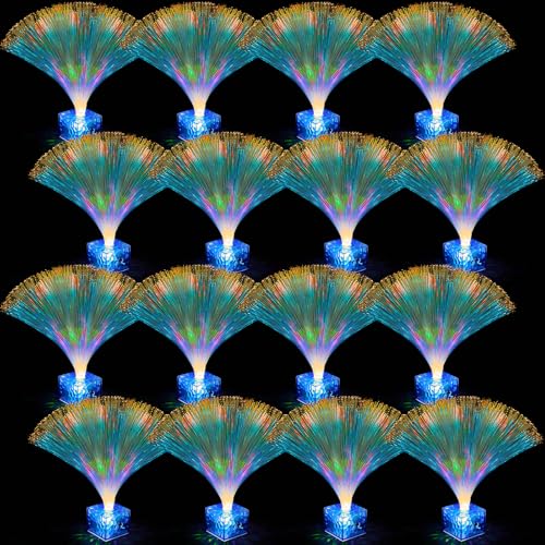 Mini Fiber Optic Lamp Set - 16 Pieces, 10 Inch Glow in Dark Party Favors