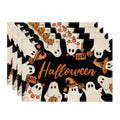 Halloween Ghost Placemats Set of 4 - 12 x 18 Inch Rectangular Table Decor