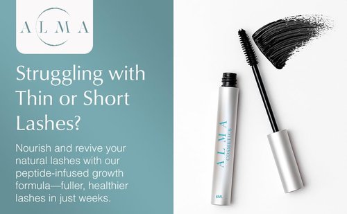 Skiennix Eyelash Growth Mascara - Nourishing Peptide Booster, Water-Based & Oil-Free, Black