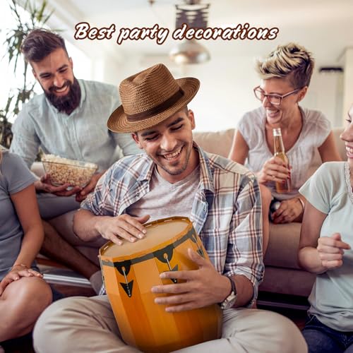 Basic Light Brown Puerto Rican Conga Decor 6 Pcs for Cuban Havana Party Supplies