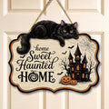 Halloween Black Cat Wreath Decoration for Front Door - Halloween 01