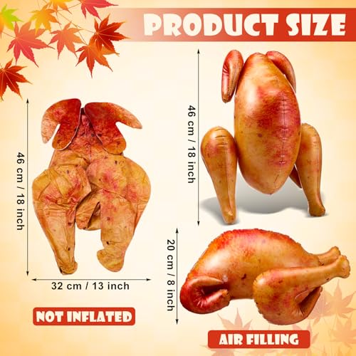 Class Style Inflatable Turkey Set - 4 Pcs Fall Thanksgiving Decorations