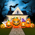9FT Halloween Inflatable Pumpkin Ghost Decoration Outdoor Yard Halloween Decor - Variation of Pumpkin Inflatable