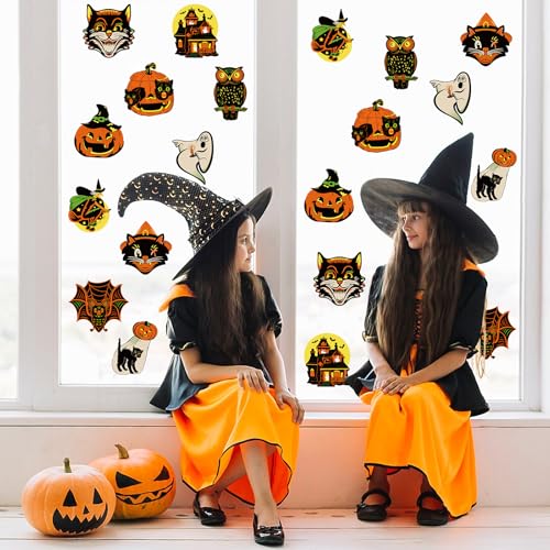 50Pcs Halloween Cardboard Cutouts Set for Party Decor, Home & Classroom
