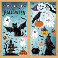 Halloween Window Stickers Set - Double-Sided PVC Decorations for Holiday Party