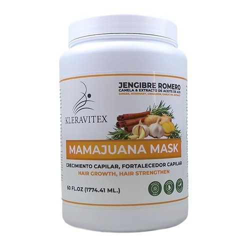 Kleravitex Mamajuana Hair Mask - Deep Conditioning Treatment with Ginger & Rosemary - 60 OZ Paraben & Sulfate Free for Damaged Hair Growth