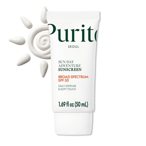 PURITO Korean Sunscreen SPF 50 - Lightweight, No White Cast, Broad Spectrum UVA/UVB Protection | Oil-Free & Vegan | 50mL (1.69 fl. oz)
