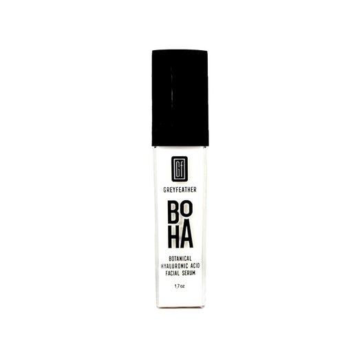 Greyfeather Hyaluronic Acid Serum for Face - Botanical Hydration with Vitamin C & E | Anti-Aging, 1.7oz