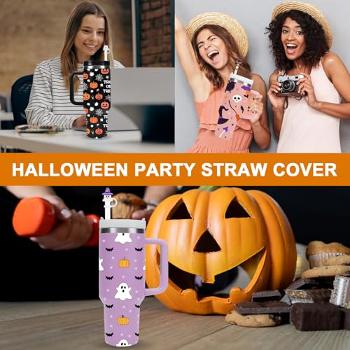Christmas Halloween Silicone Straw Cover Cap Set for 30&40oz Cups - Jack Variation
