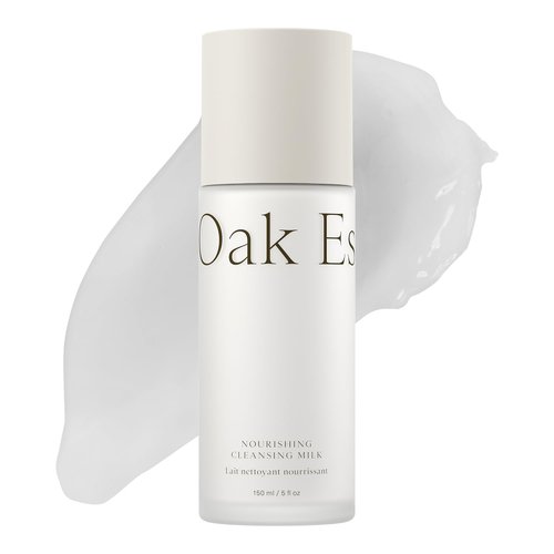 Oak Essentials Nourishing Cleansing Milk | Gentle Makeup Remover Face Wash with Oat Amino Acids, Rice Bran & Rosemary Extract, 5 Oz