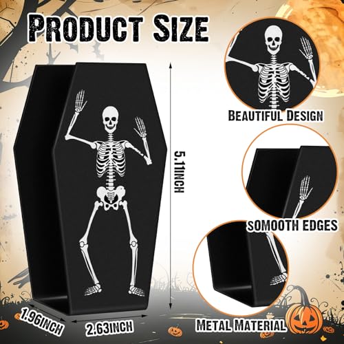 Halloween Metal Coffin Napkin Holder Gothic Table Decor - Coffin Variation