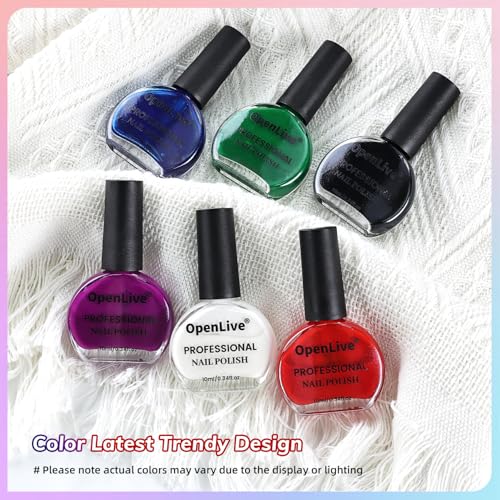 OpenLive 6-Color Nail Polish Set - 10ml Long Lasting & Quick Dry - Variation 02