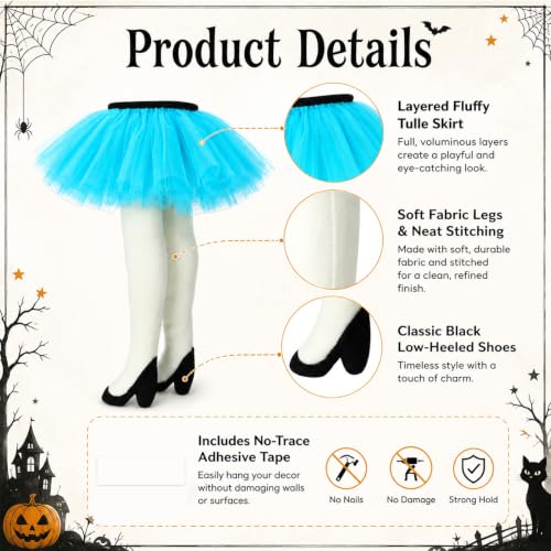 Halloween Hanging Legs Prop - Blue & Black Ceiling Decoration - Falling Girl - Variation of THIS listing