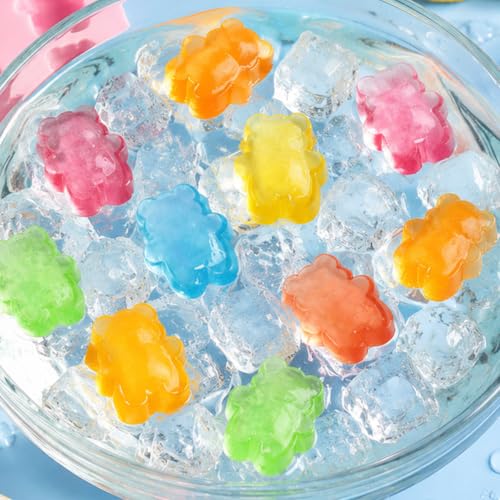 Pink and Blue Bear-Shaped Silicone Ice & Gummy Mold Set - 15 Cavities