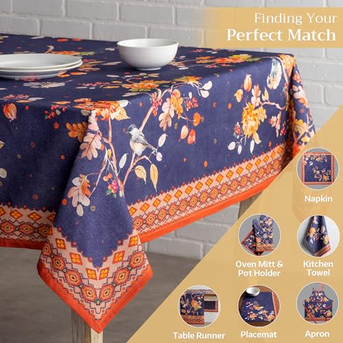 Kelim-Infinity Rectangular Tablecloth 70x120 Inches - Unique Watercolor Design