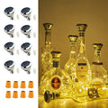 Solar Wine Bottle Lights with Cork - Warm White 8 Pack Fairy String Lights