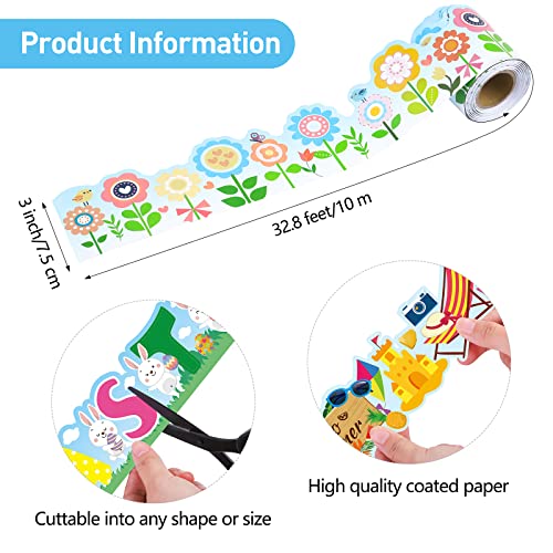 Holiday Bulletin Board Borders - 12 Rolls, Seasonal Classroom Decorations, 394 Feet