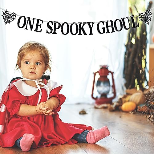 Halloween First Birthday Banner with Spooky Ghoul Design - Reusable Party Decorations