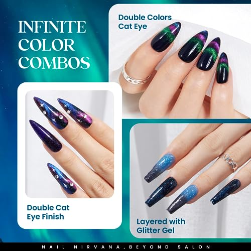 Beetles Cat Eye Gel Polish Set 24Pcs - 20 Colors Cosmic Mirage Variation
