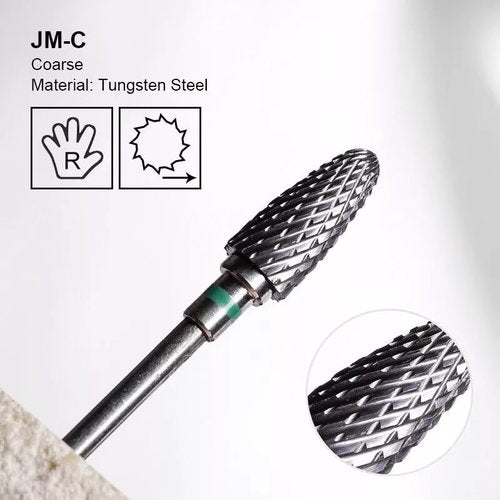 5PCS Nail Drill Bits, FORTMATE Multi-function Professional Tungsten Nail File Bits, 3/32 Inch Nail Art Tools for Acrylic Nails Tech,Manicure Pedicure Shapen Remove Tools