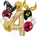 Number 4 Magic Balloon Set - Mystic Wizard Themed Party Decorations
