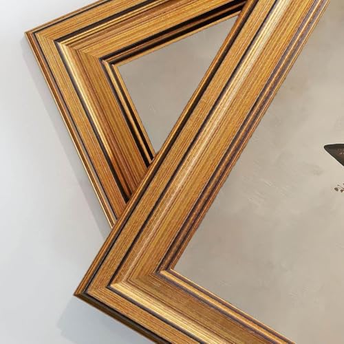 Halloween Wall Art Canvas - Gold Framed Ghost Decor, 12x9.5 Inches - Multi C