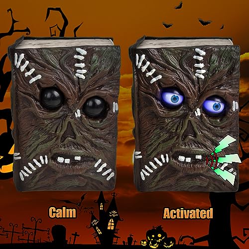 Halloween Magic Spell Book Decor - Motion Activated Blink Eyes