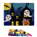 Haunted House Latch Hook Kit Rug 52x38cm DIY Halloween Home Decoration