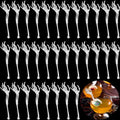 White Skeleton Cocktail Picks 100 Pcs Halloween Party Swizzle Sticks