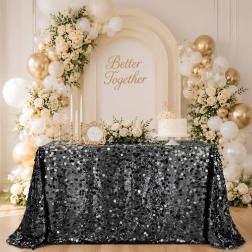 Black Sequin Tablecloth 50x102 Inch Rectangle Sparkly Party Decor - Variation of THIS listing
