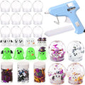 Halloween Snow Globe Kit - Purple Glow-in-the-Dark Ghosts, 12 Sets DIY Halloween Decor