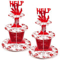 Halloween Bloody Cupcake Stand - 3 Tier Gory Dessert Display for Parties