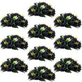 Wedding Flower Centerpieces Set - Black Silk Flower Balls, 10 Pack - 10" Diameter