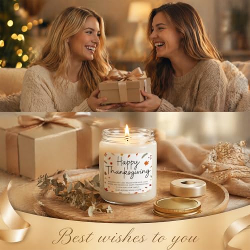Happy Fall Scented Candle - Autumn Decor for Home Thanksgiving Gift