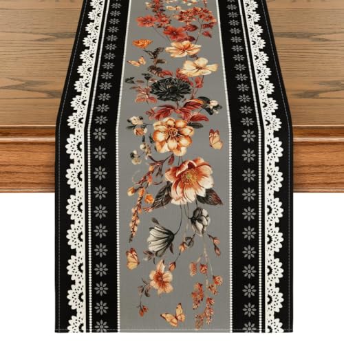 Halloween Table Runner 13x72 Inch Black Polyester Home Decor - Variation of THIS Listing