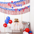 4 Pack 80 Feet Red White Blue Star Foil Fringe Garland - 4th of July Party Decorations - Variation 4