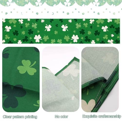 St. Patrick's Day Table Runner 72x13 Inches Shamrocks Festive Home Decor