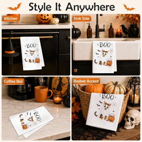 Bengal Cat Halloween Kitchen Towel - Funny Cat Lover Gift - 16x24 Inches