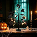 Halloween Indoor Tree with 24 Orange Purple LED Lights - Spooky Decor