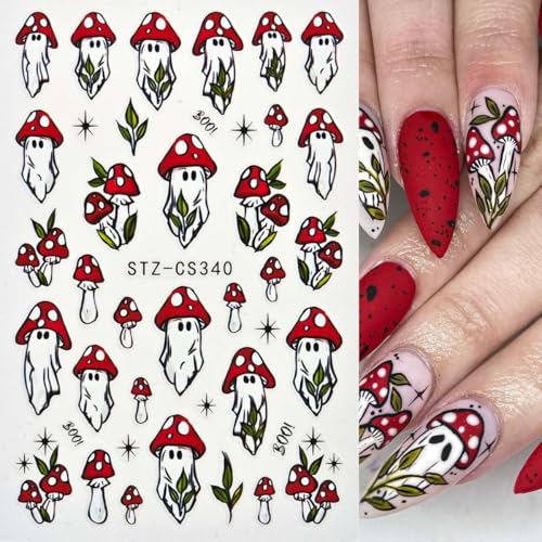 Halloween Nail Art Stickers Ghostly & Spooky Designs - Style-11, 8 Sheets