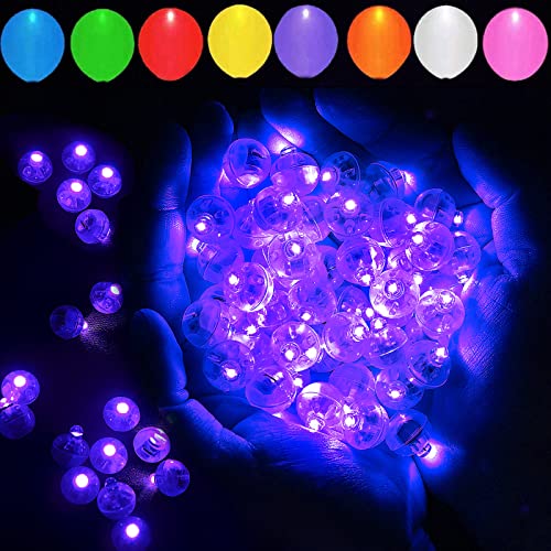 50PCS Purple Mini LED Balloon Lights for Party & Wedding Decor - Indoor Outdoor
