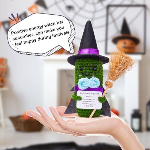 Halloween Emotional Support Cucumber Witch Hat - D-Cucumber Variation