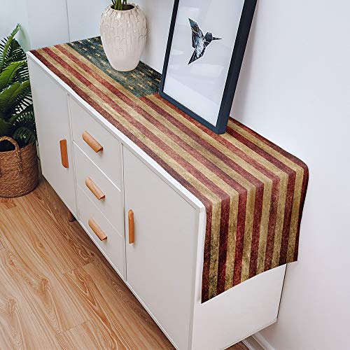 American Flag Table Runner 13x90 Inches Cotton-Polyester for Indoor Outdoor Decor Variation of THIS listing