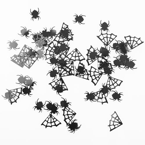 Halloween Spider Web & Bat Confetti Set for Party Decorations - 920 PCS