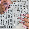 Halloween Nail Stickers 3D Spider Web Ghost Heart Sticker Set - Style 7