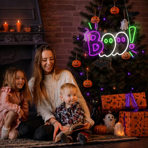 Halloween Neon Sign - Boo Neon Light Decor for Parties & Festive Spaces - Variation of THIS listing