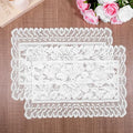 White Lace Placemats Set of 2 - Elegant Table Decor for Dining & Events