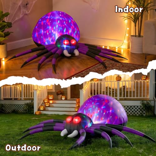 6FT Halloween Inflatable Spider with Bright LED Lights - Outdoor Decoration - Variation of THIS listing
